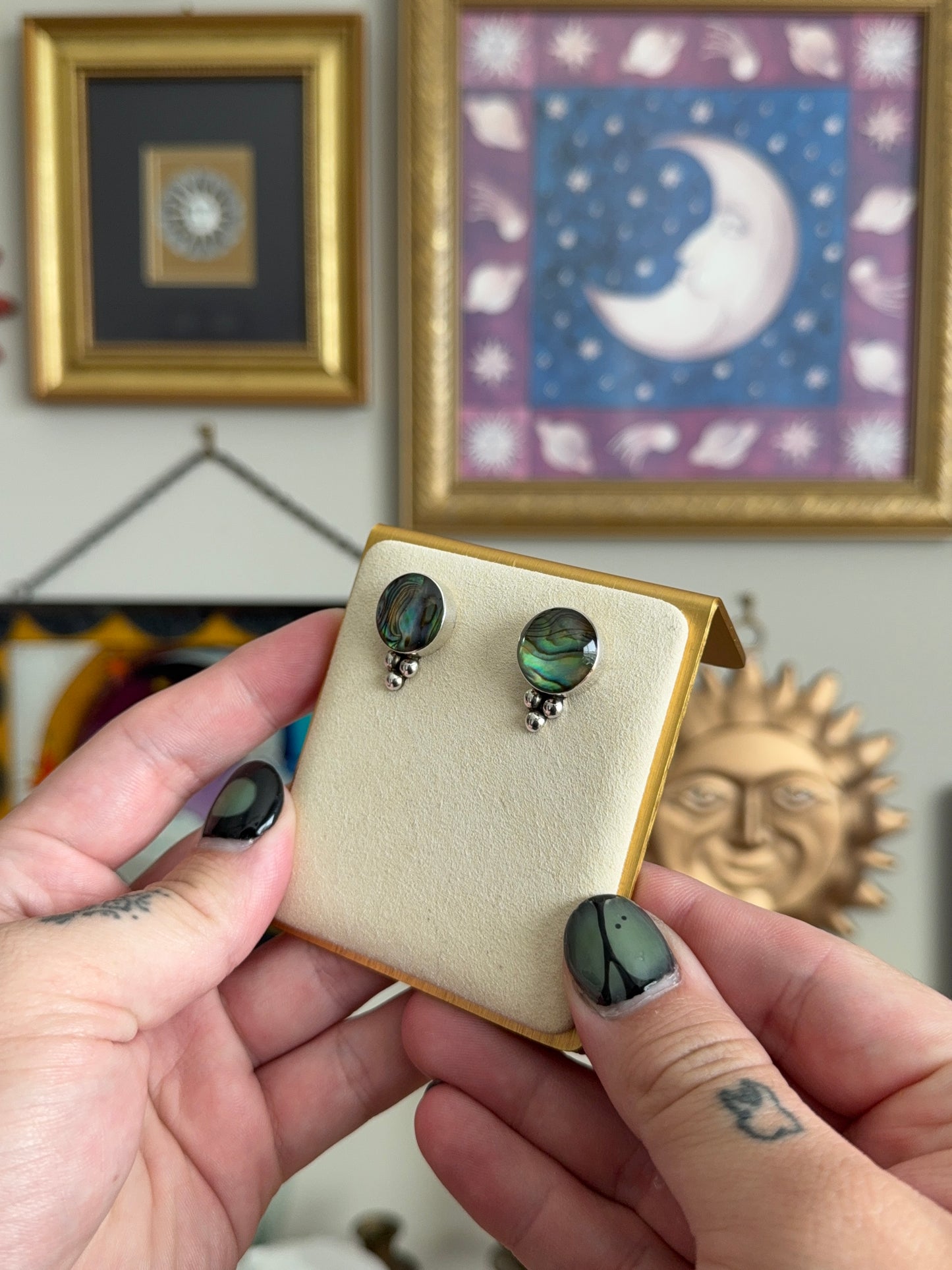 Abalone stud earrings