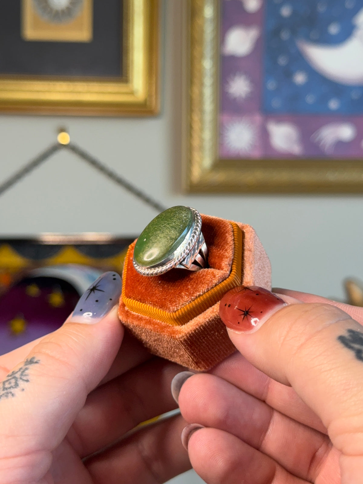 Big Green turquoise ring