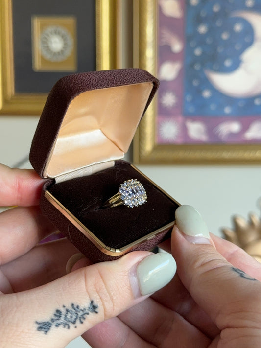 Gold tanzanite cluster