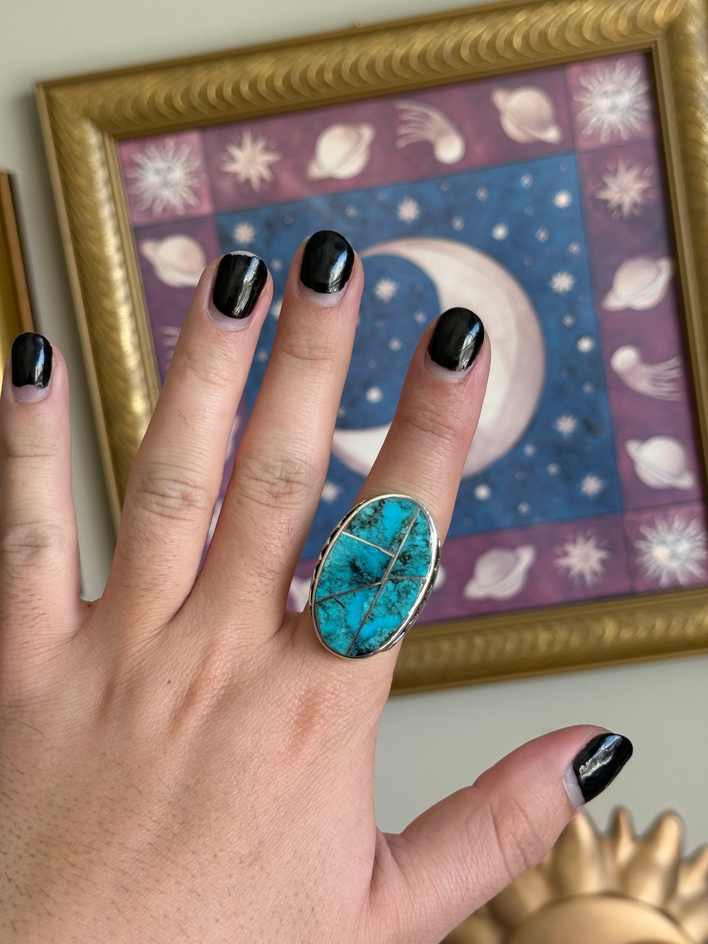 Turquoise inlay signet