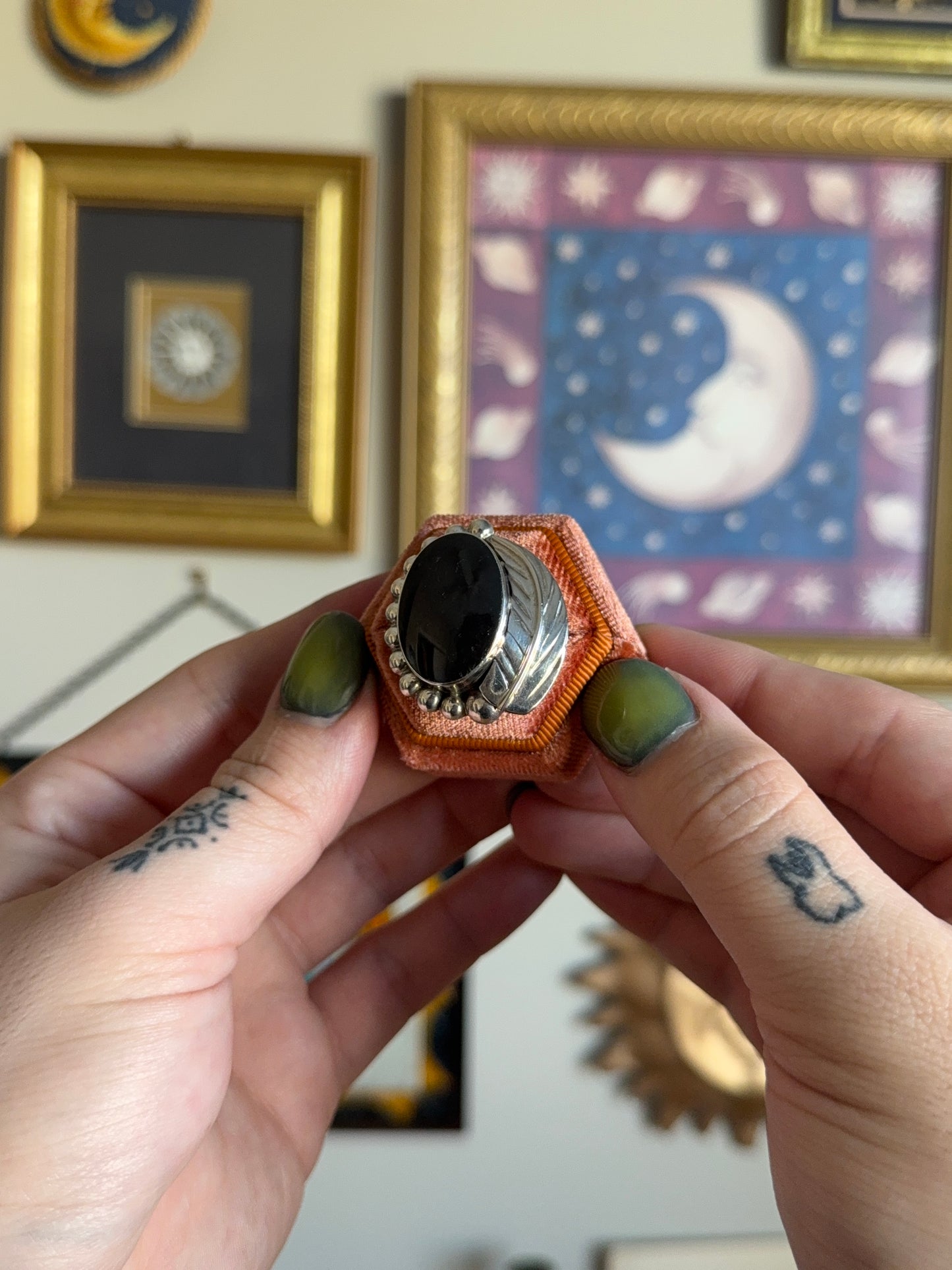 Navajo style Black Onyx ring
