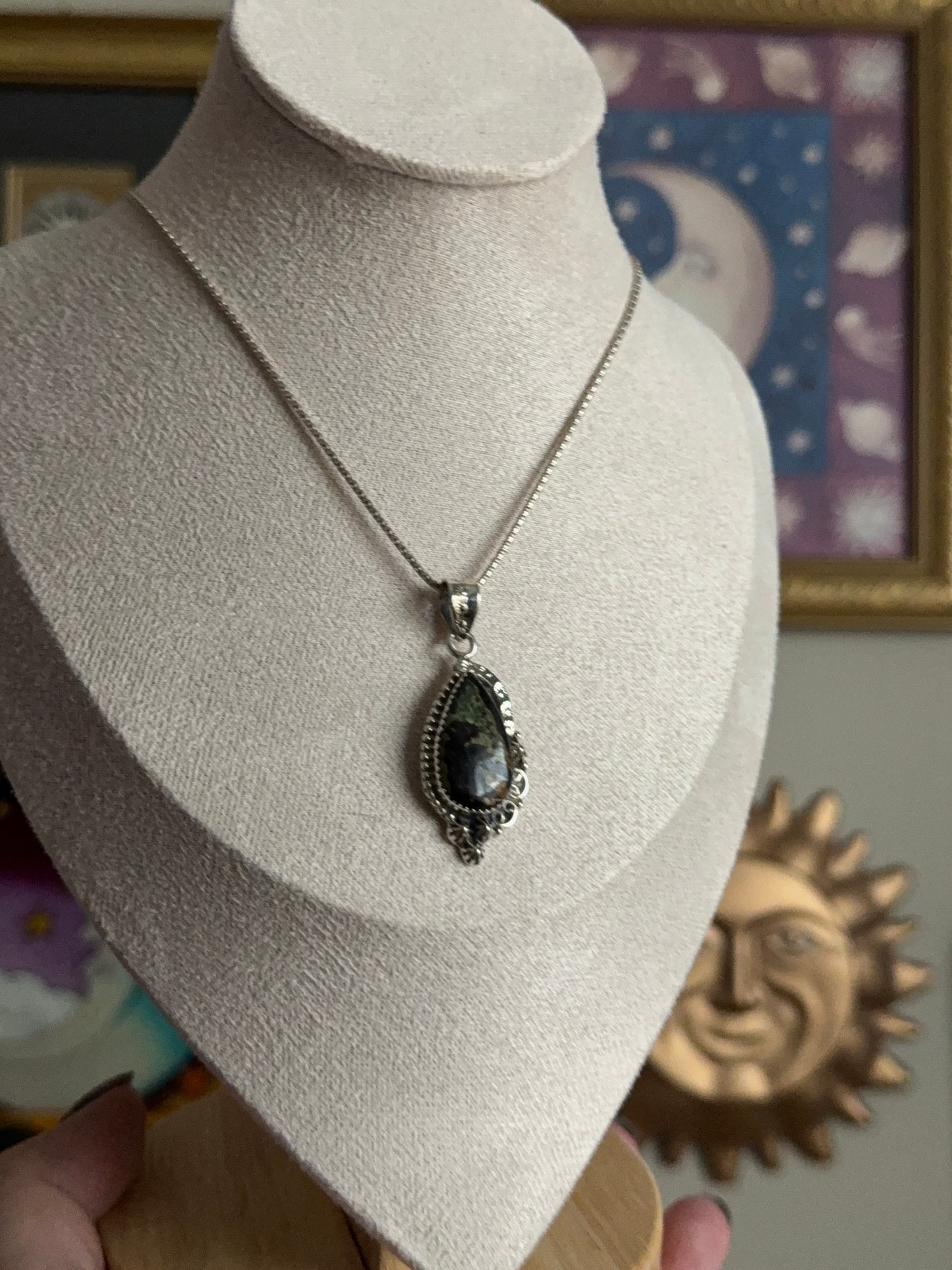 Sterling silver Orbital Jasper pendant