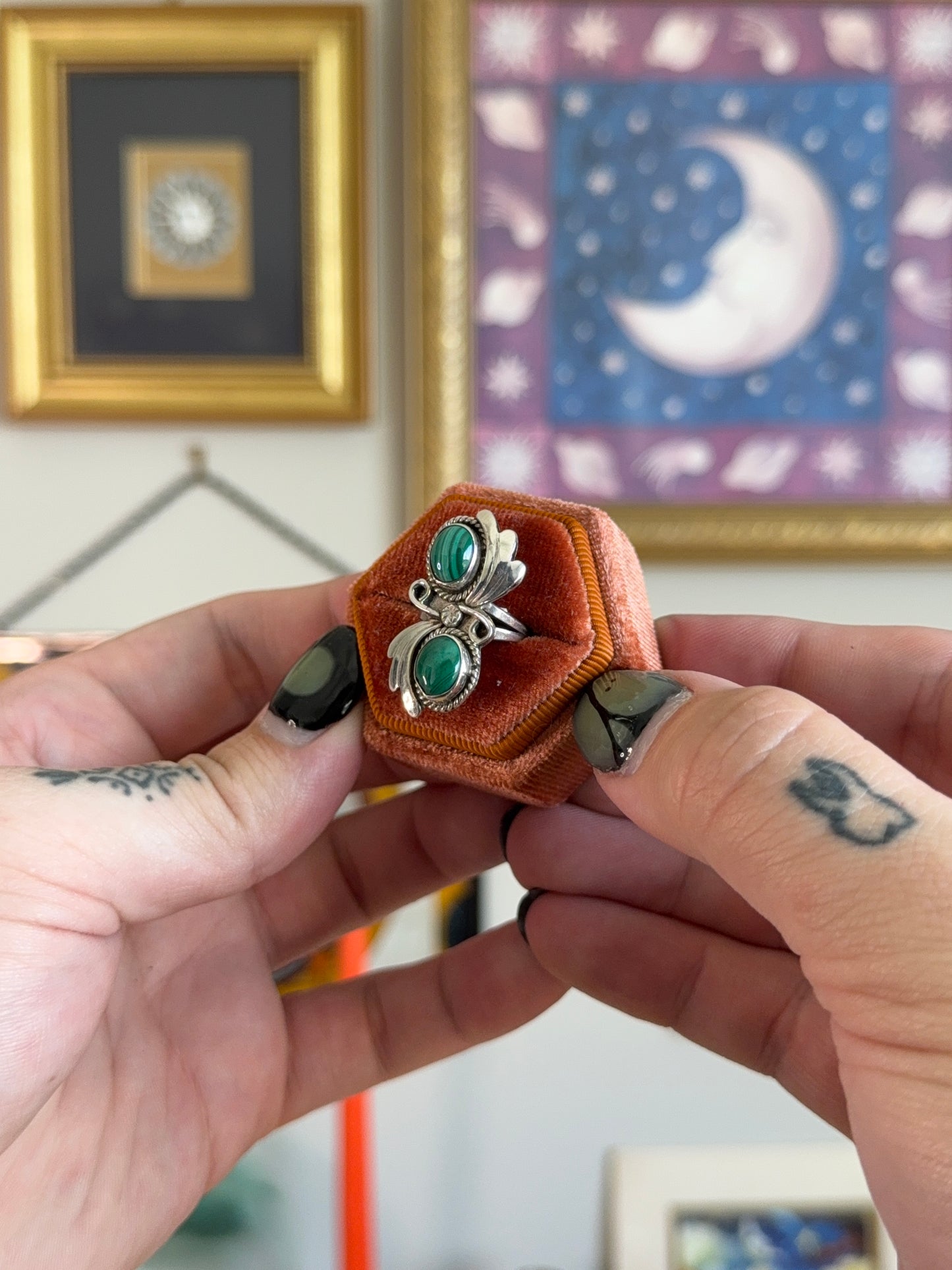 Double Malachite ring