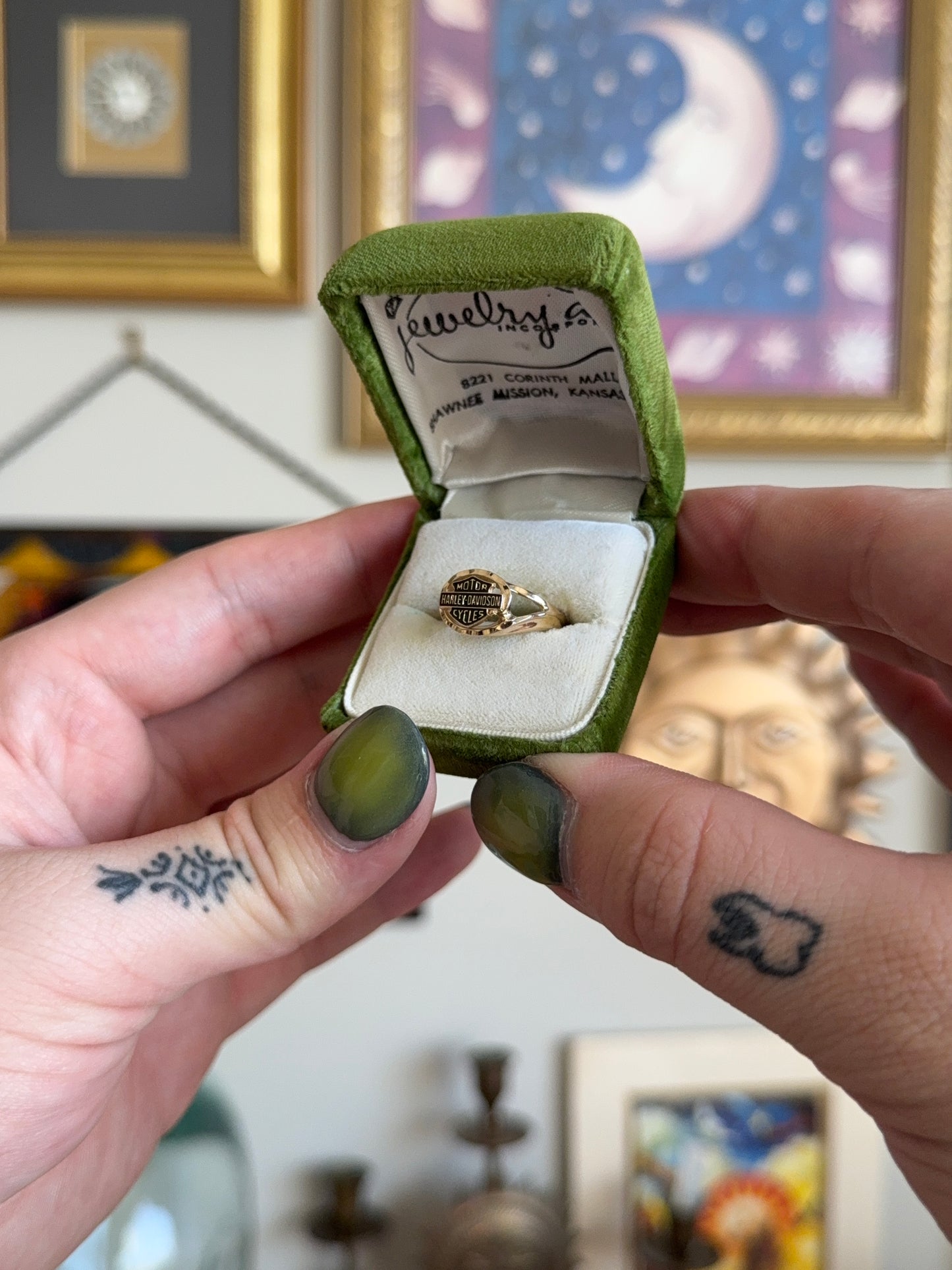 Yellow gold Harley Davidson ring