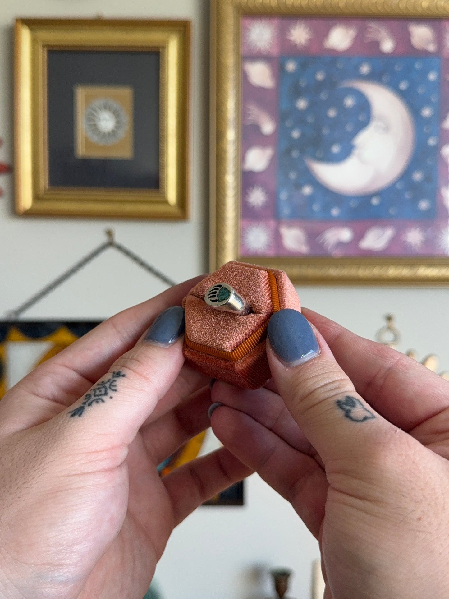 Bear Claw inlay signet