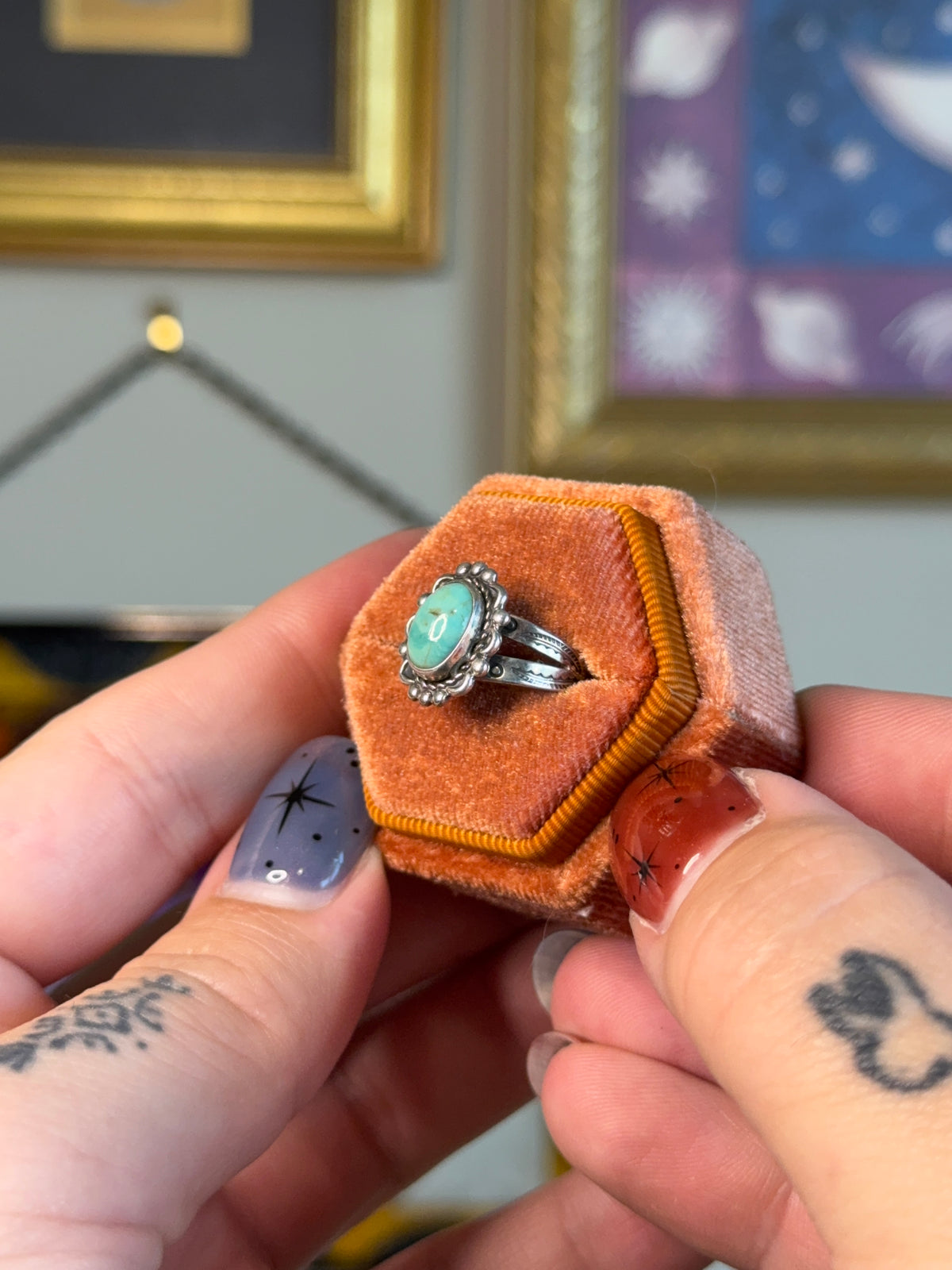 Small turquoise ring