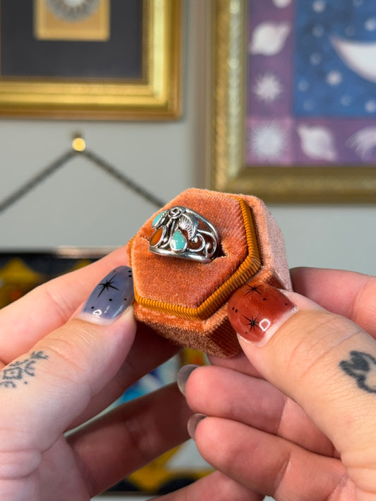 Turquoise and coral band
