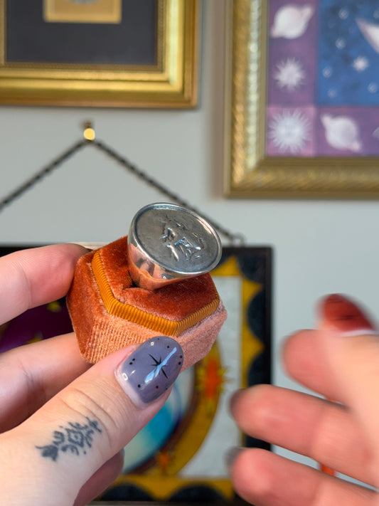 Silpada Roman coin statement ring