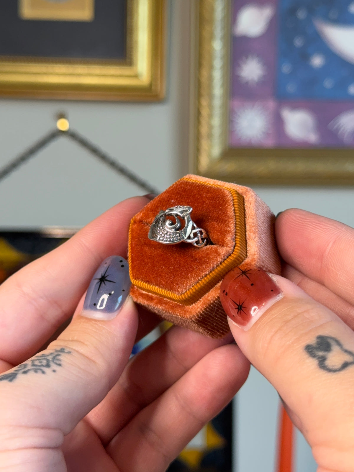 Celtic dragon ring