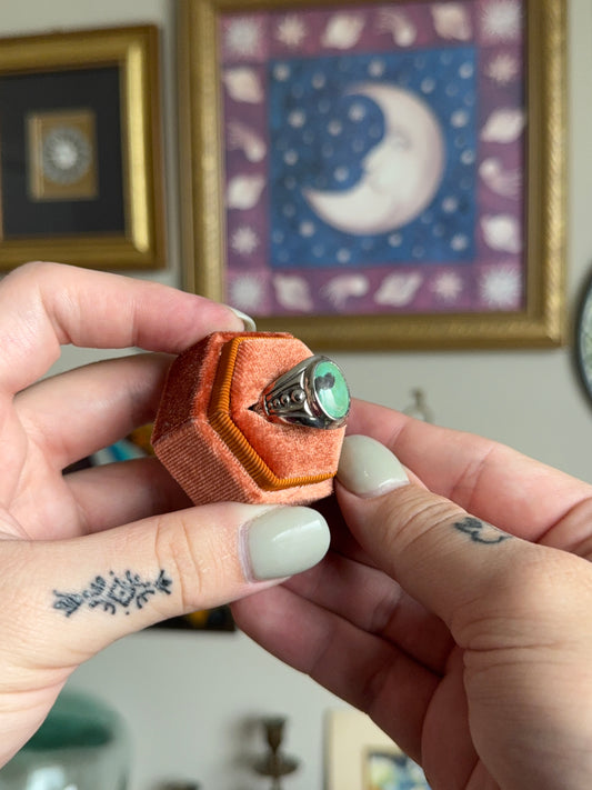 Turquoise cabochon signet