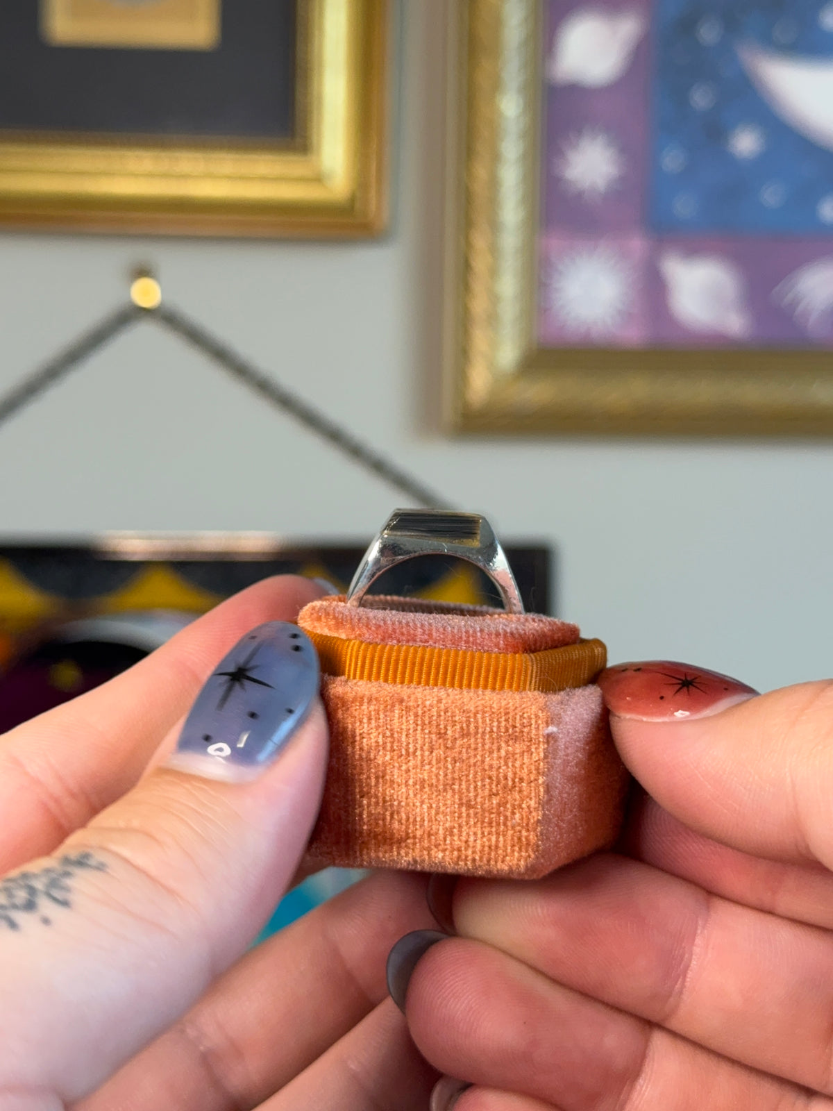 Abalone signet ring