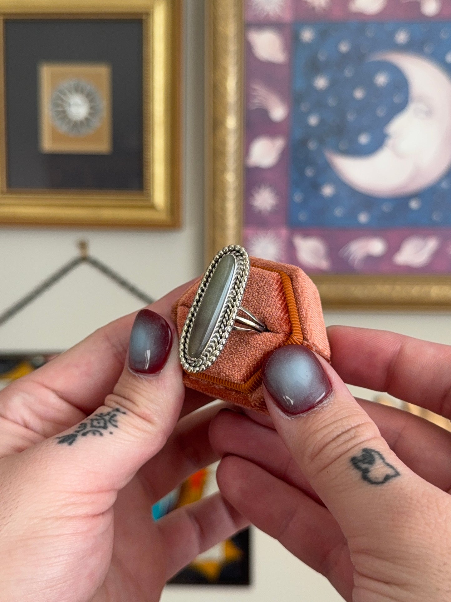 Elongated hematite ring
