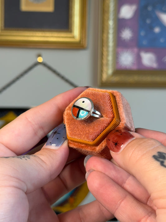 Zuni inlay circle ring
