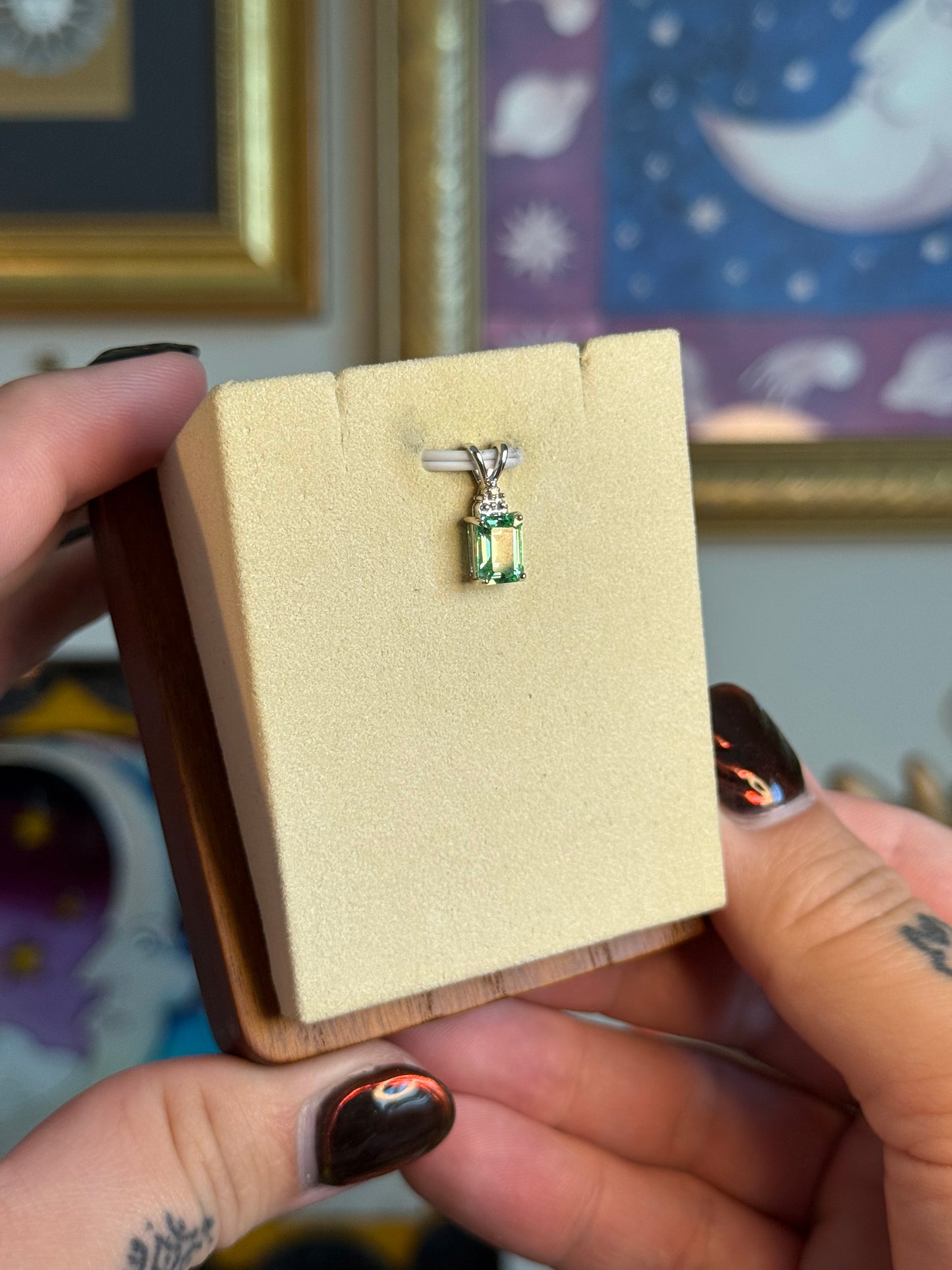 Green tourmaline pendant