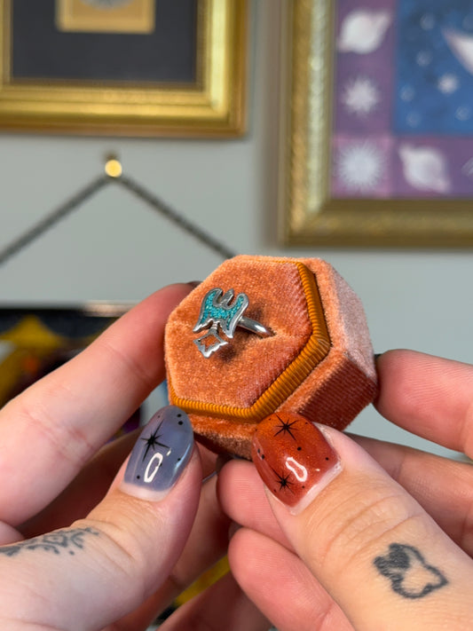 Thunder bird inlay ring