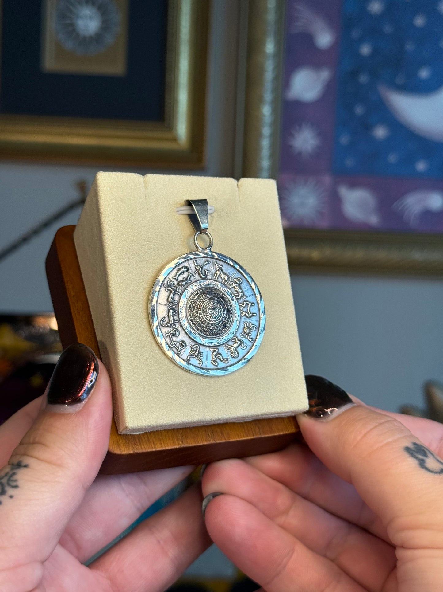 Zodiac medallion pendant