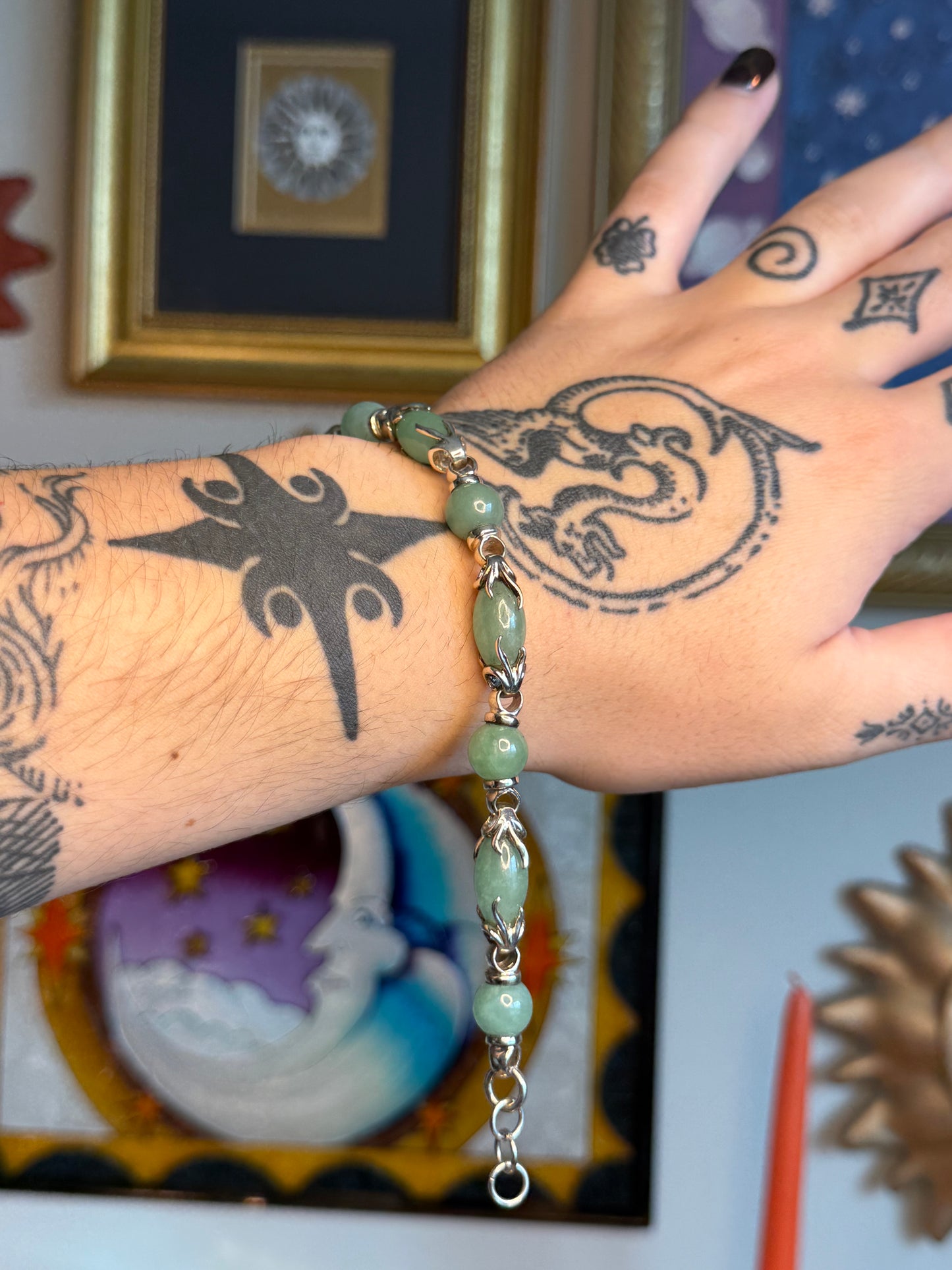 Green quartz bracelet