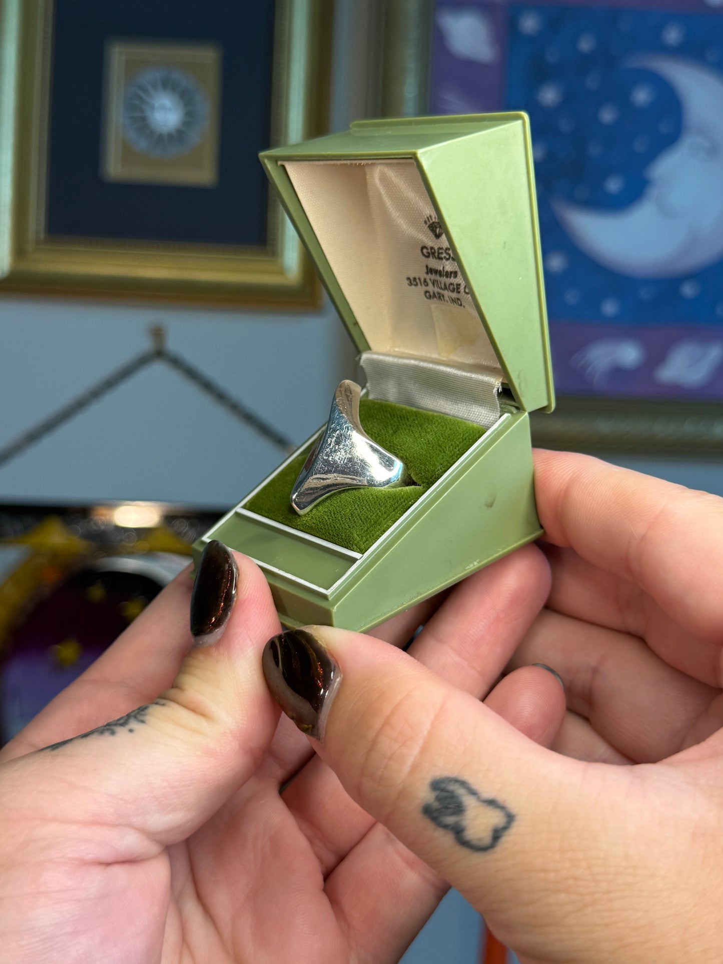 Modernist style abstract ring