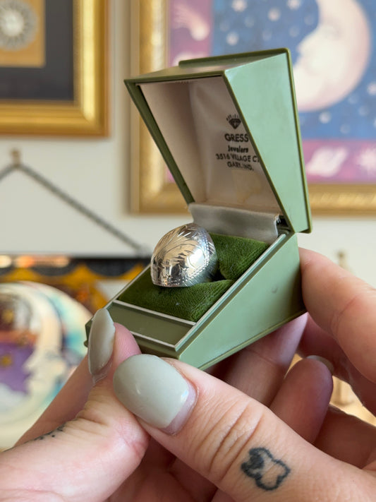 Large silver puffy bubble band
