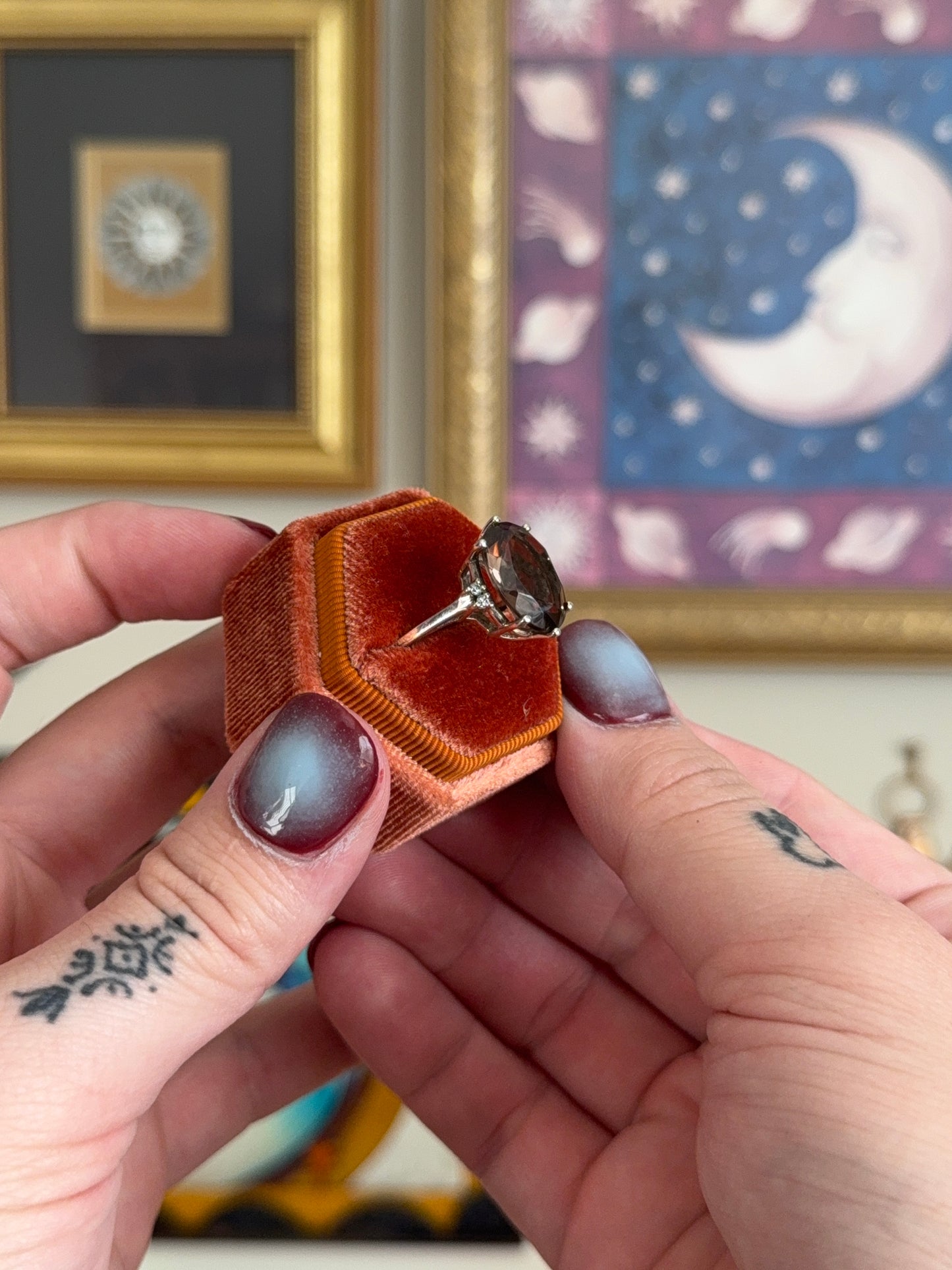 Smokey quartz ring