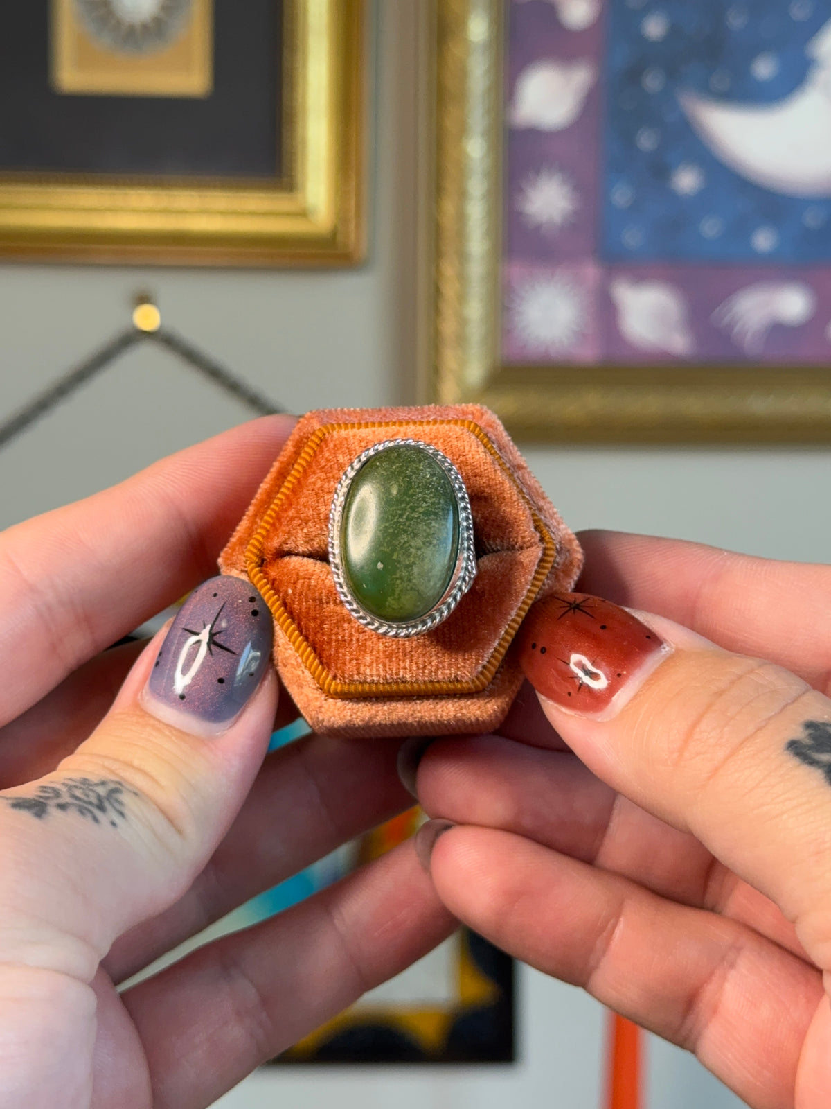 Big Green turquoise ring