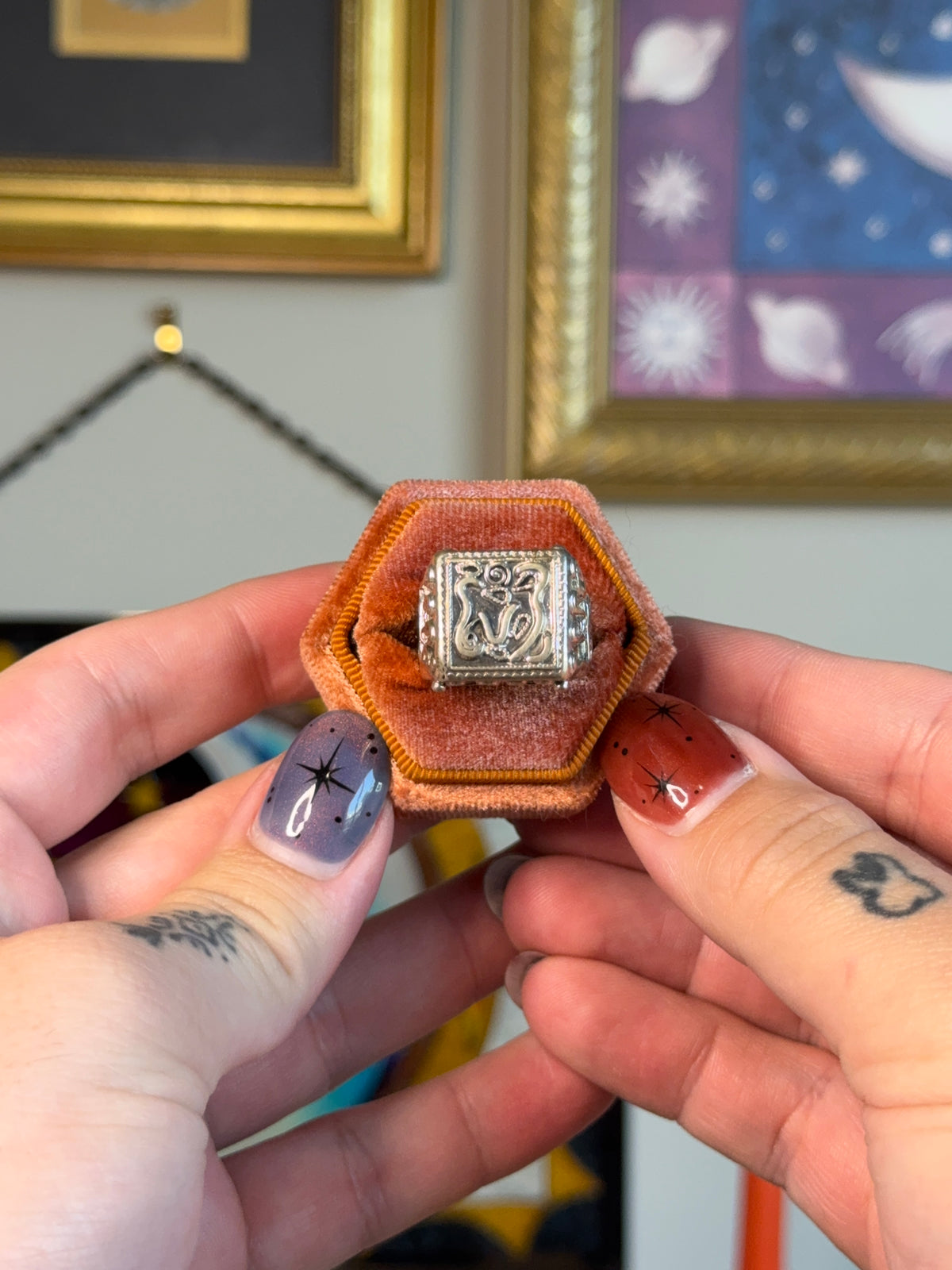 Unique amulet signet ring