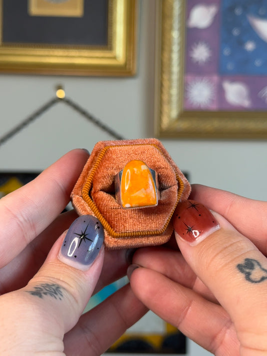 Orange stone arch ring