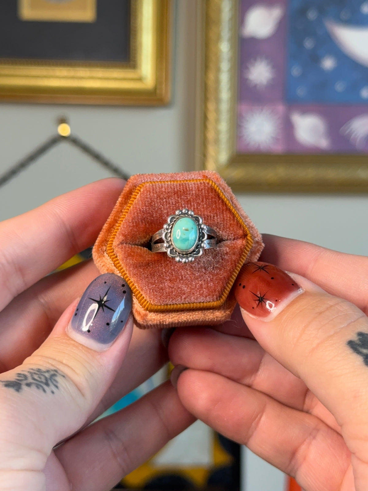 Small turquoise ring