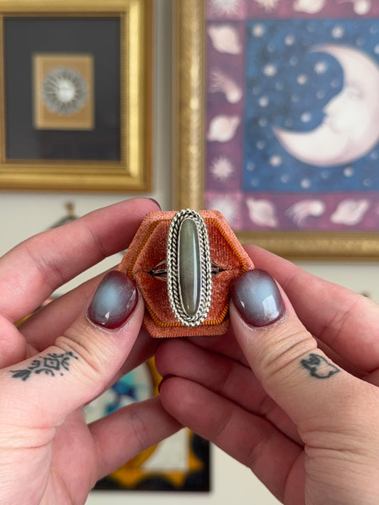 Elongated hematite ring