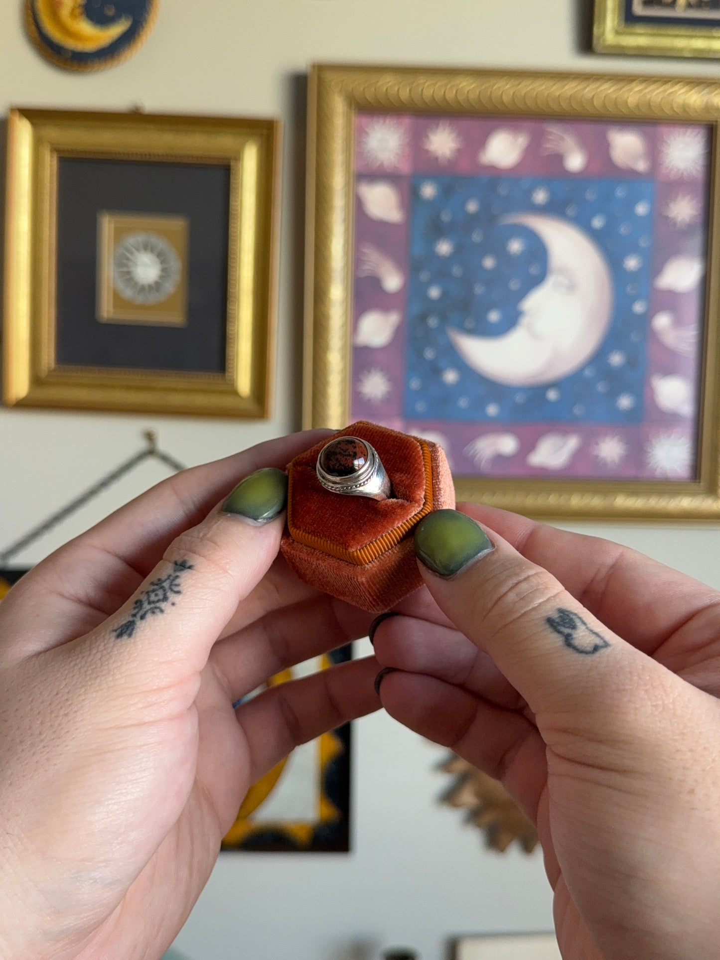 Mahogany Obsidian ring