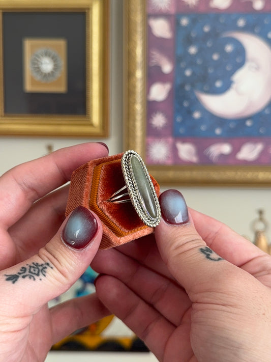 Elongated hematite ring