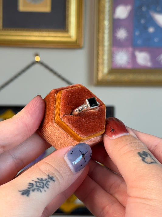 Small black onyx square band
