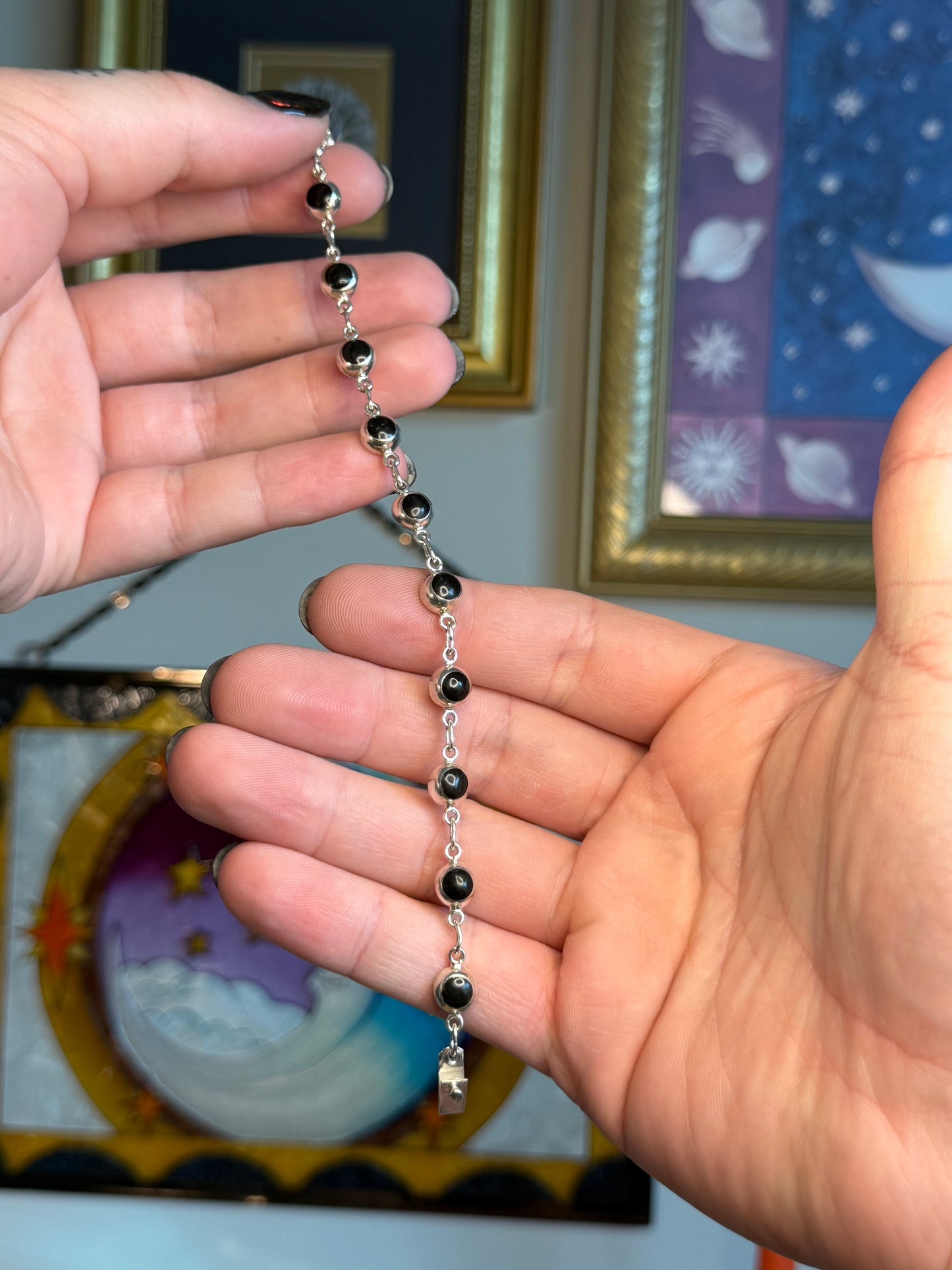 Black Onyx link Bracelet