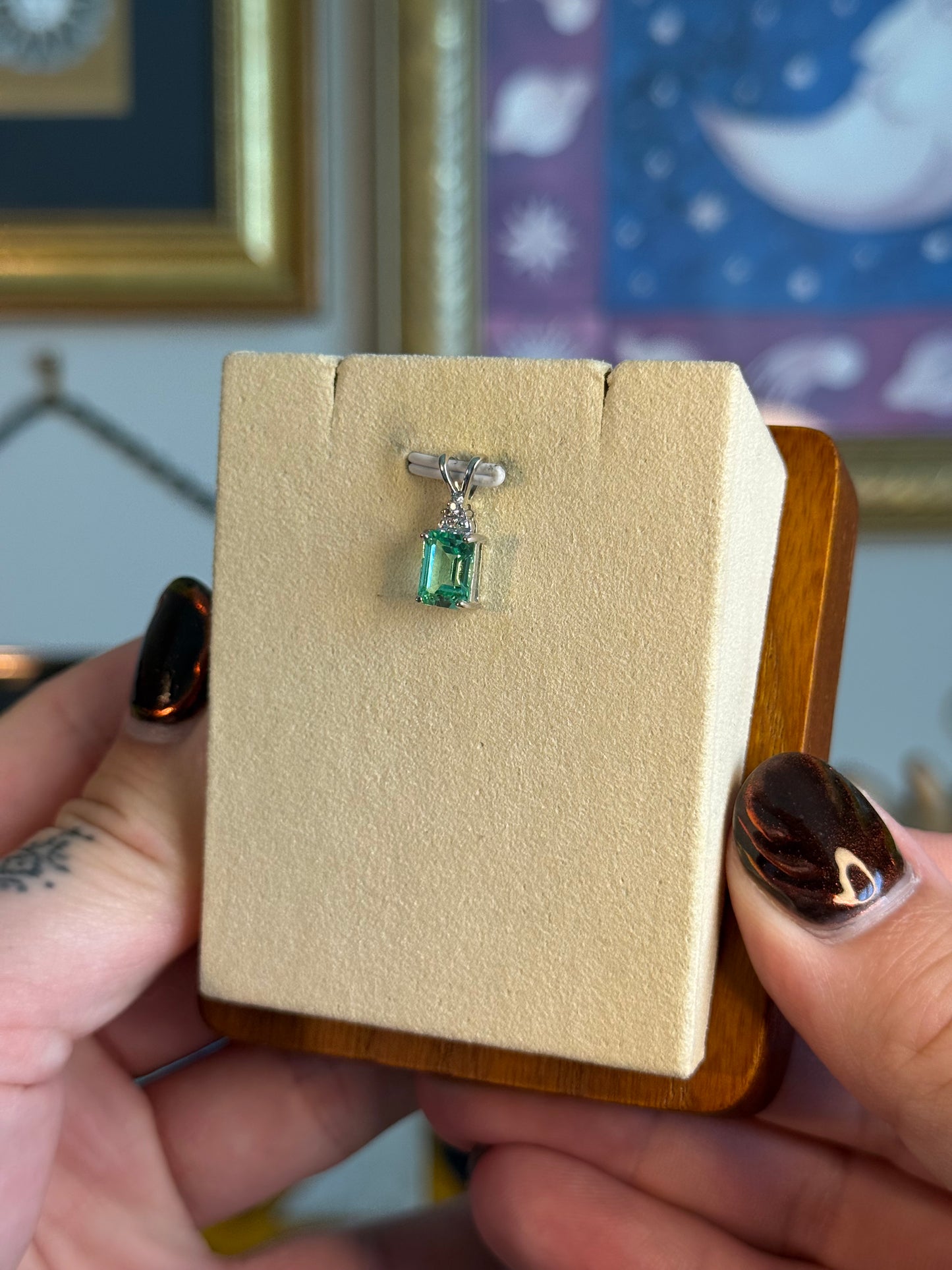 Green tourmaline pendant