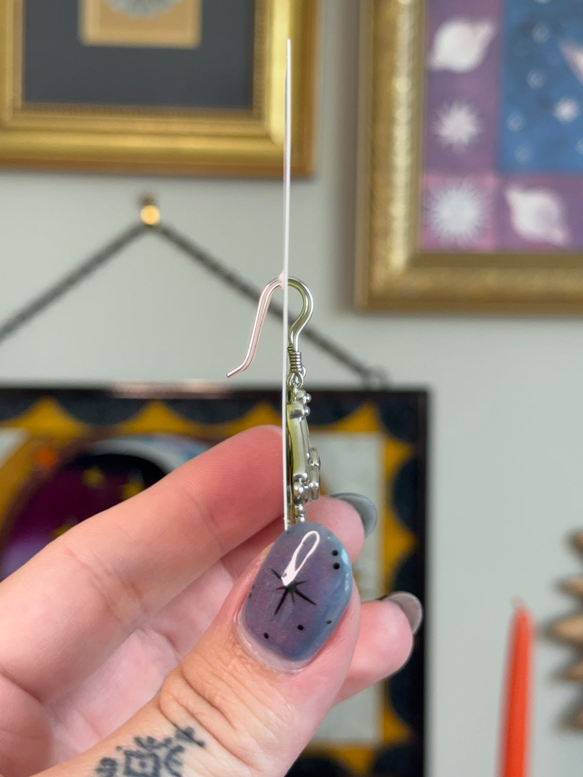 Garnet marquise earrings