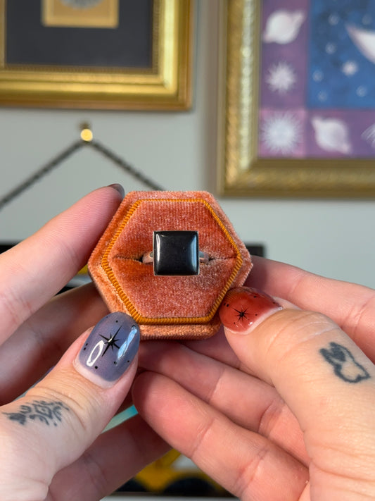 Black Onyx square ring