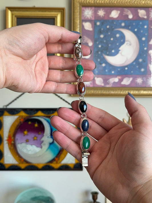 Multi-stone bezel set bracelet