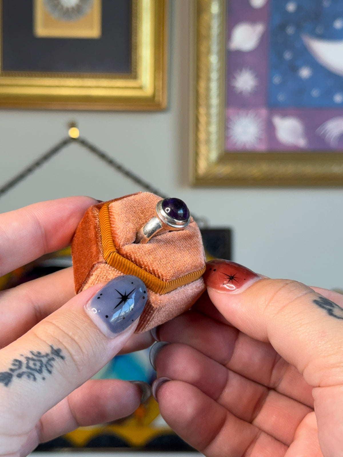 Amethyst Cabochon ring