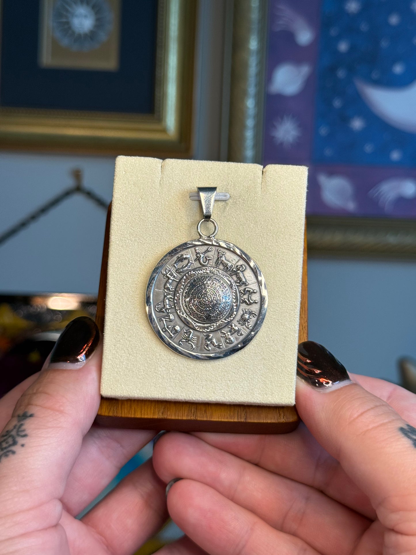 Zodiac medallion pendant