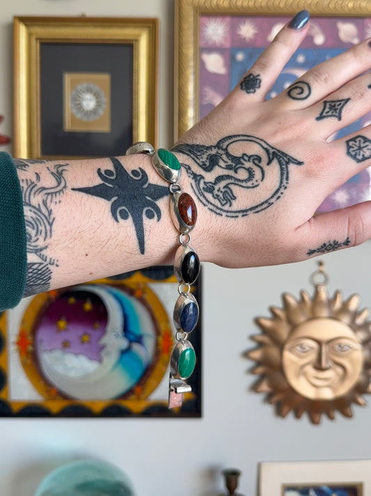 Multi-stone bezel set bracelet