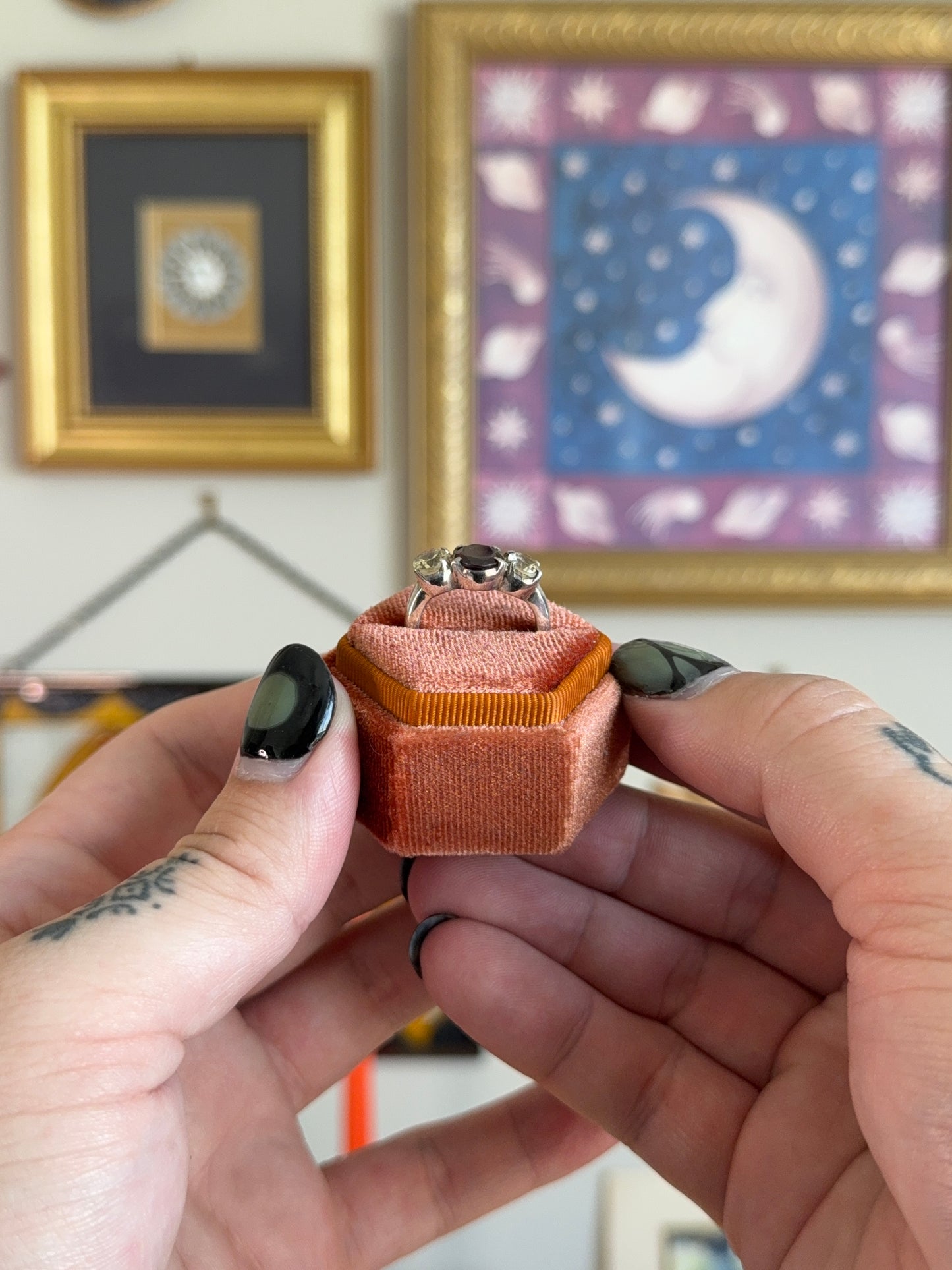 Citrine & Garnet ring
