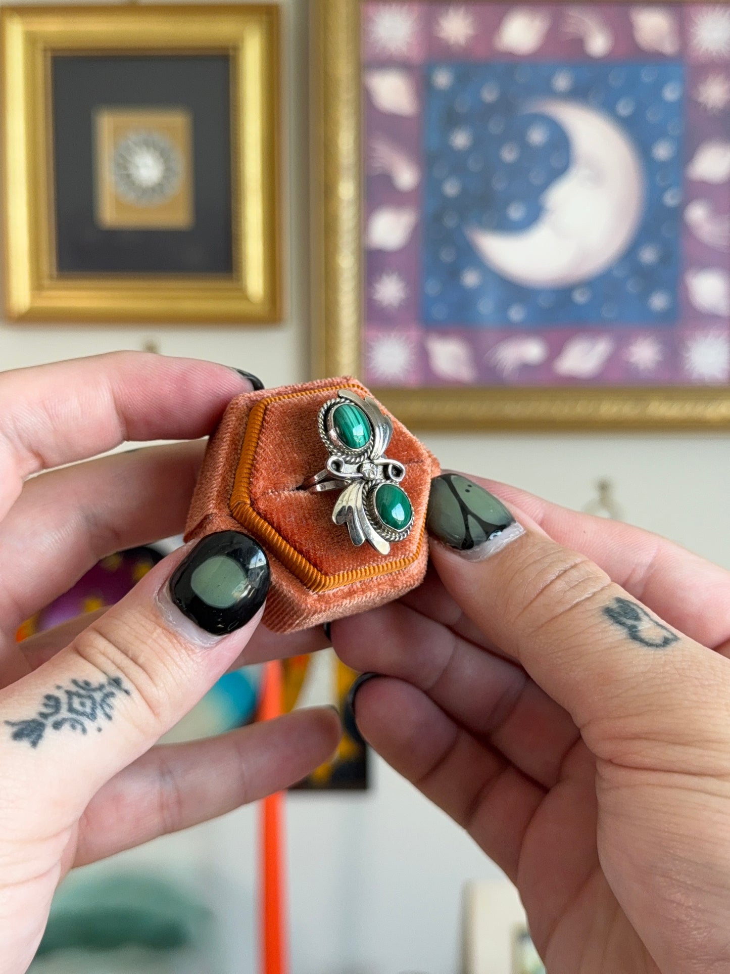 Double Malachite ring