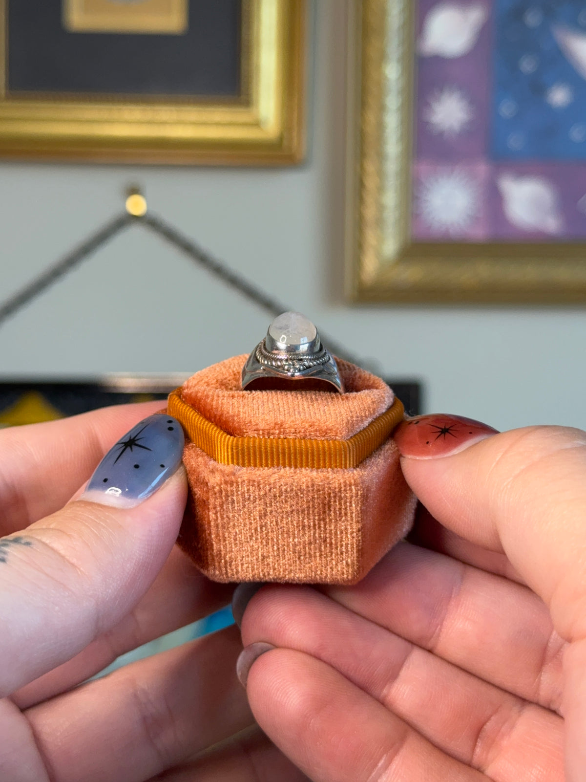 Detailed Moonstone ring