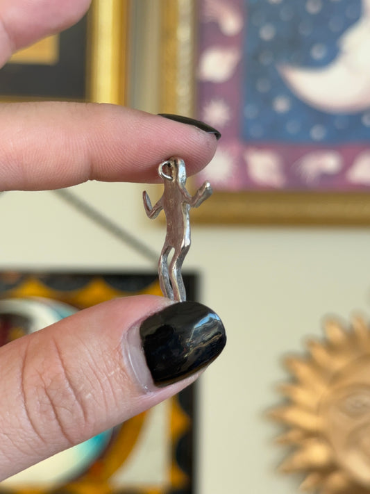 Silver Funky Person Pendant