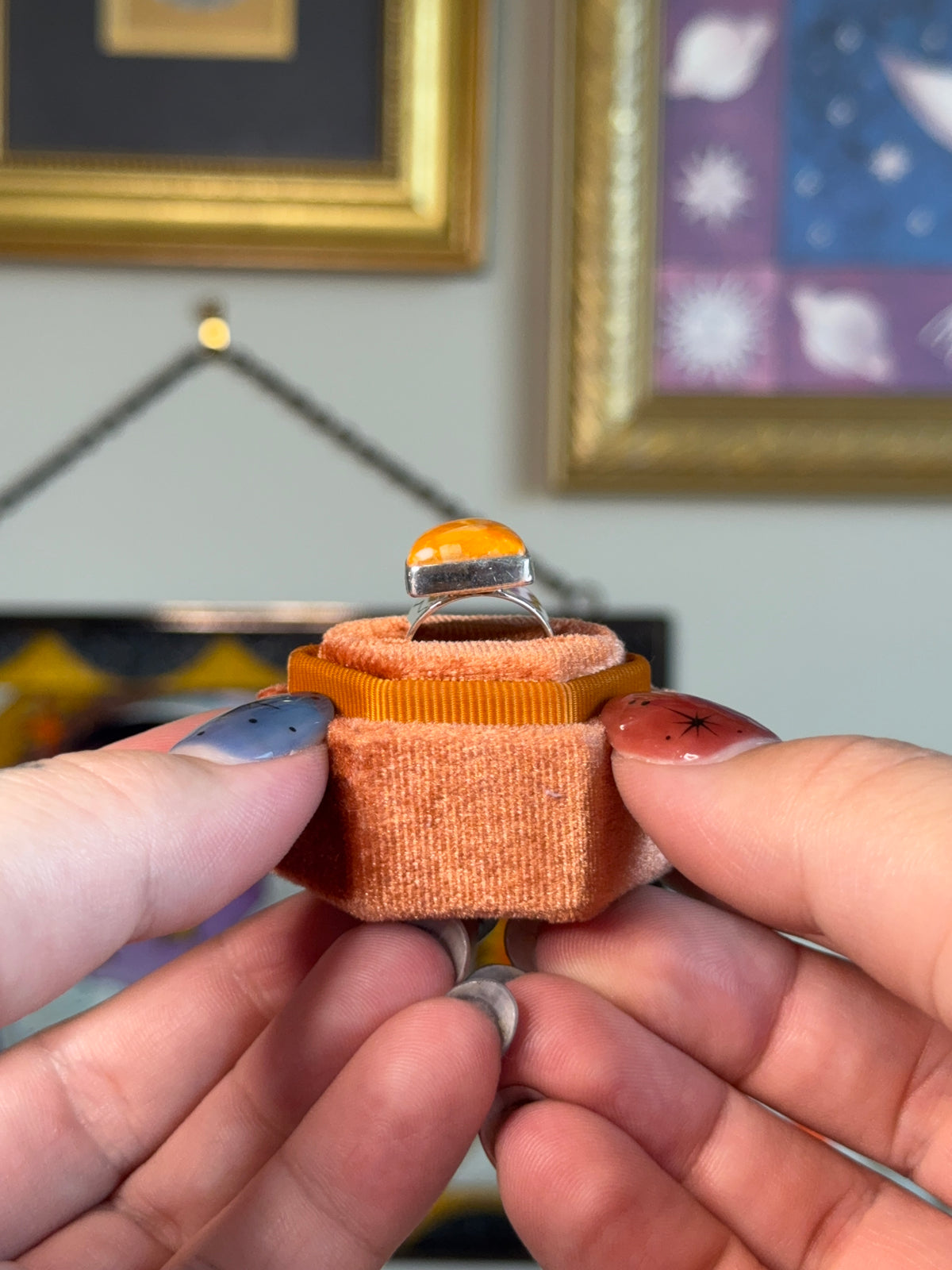 Orange stone arch ring