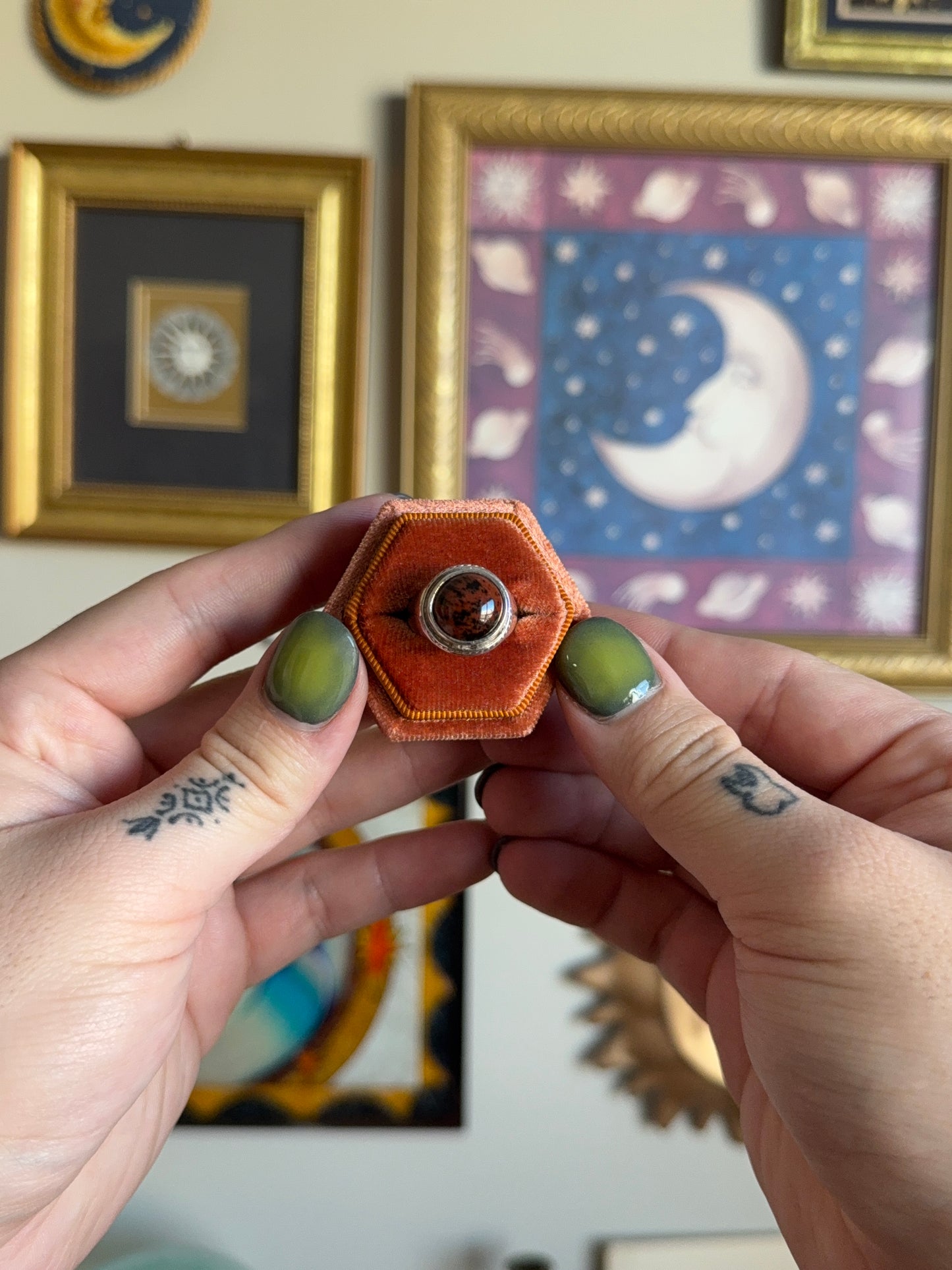 Mahogany Obsidian ring