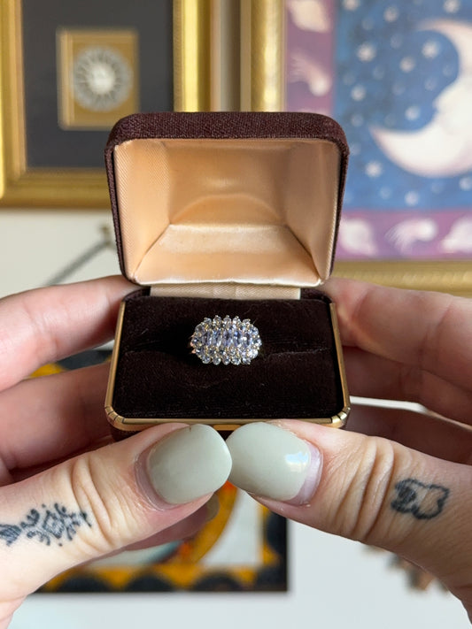 Gold tanzanite cluster