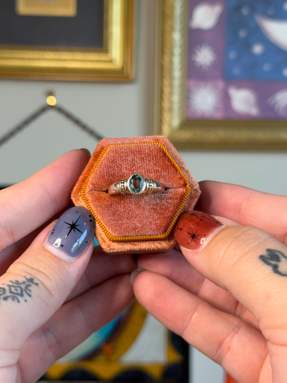 Blue topaz ring