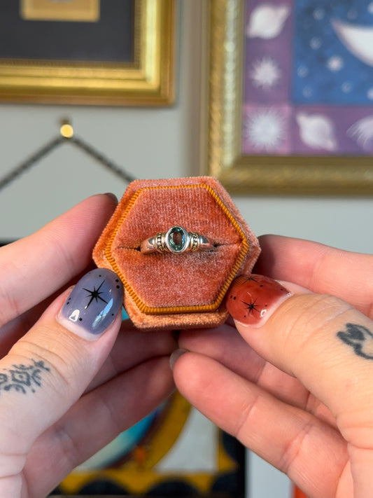 Blue topaz ring