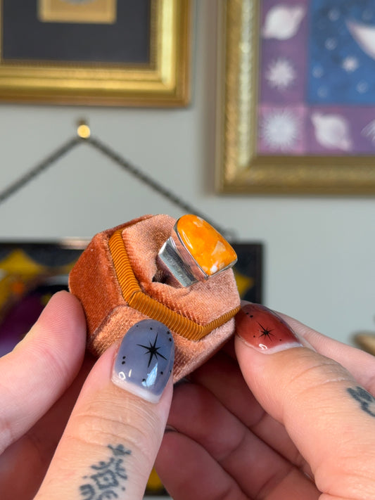 Orange stone arch ring